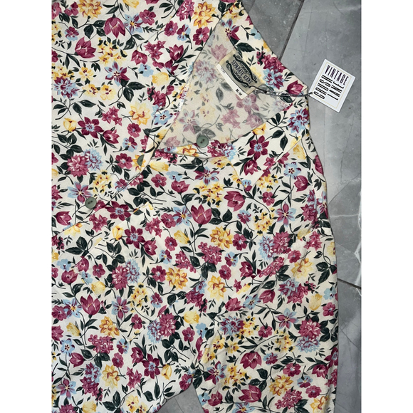 Vintage Separate Scene Floral Blouse M - Picture 6 of 8